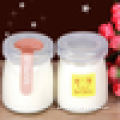 Clear Glass Traditional-Style Bubble Squat Milk Jars/ Jam Jars/ Caviar Jars with Plastic Dropper